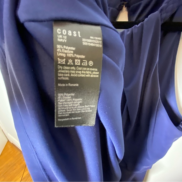 Long Blue Formal Halter Dress - UK12 - Picture 5 of 5